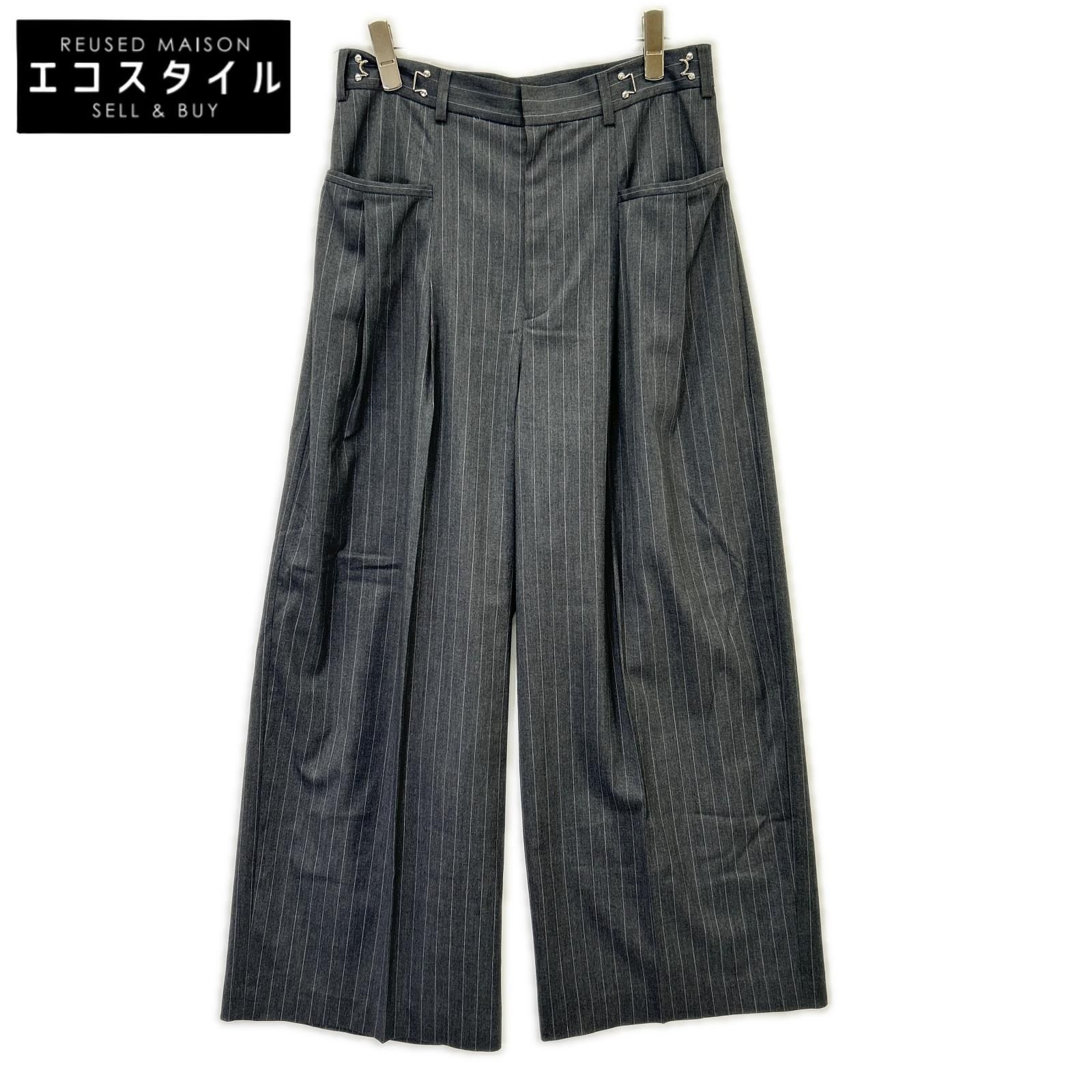 MAISON SPECIAL メゾンスペシャル 24SS グレー ストライプ ワイド