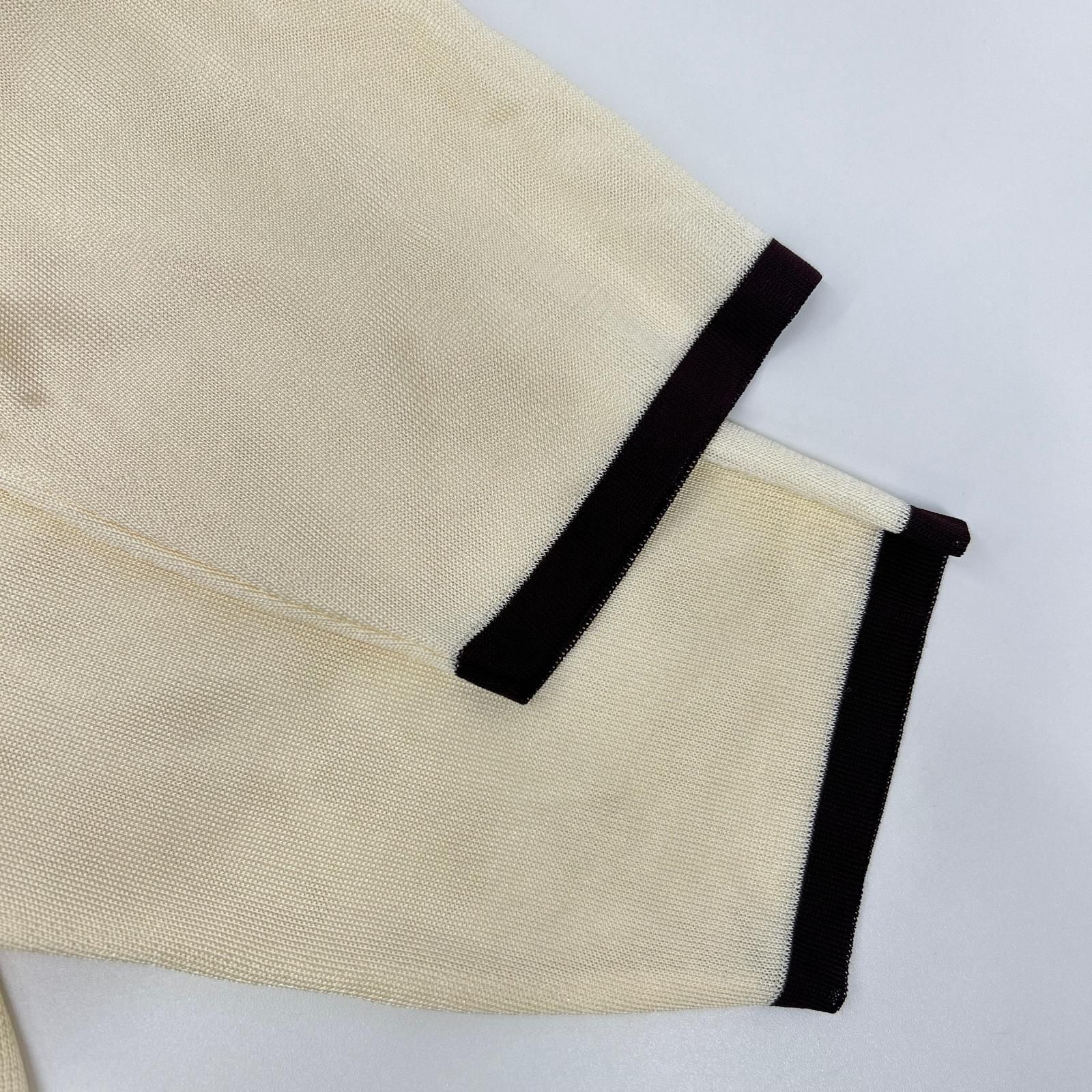 HERMES エルメス スカーフ柄 シルク切替 ニット タグ付き 42 - メルカリ