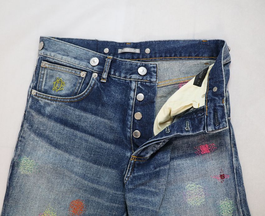 美品 Dior Homme ディオールオム カラー刺繍 デニムパンツ 28インチ