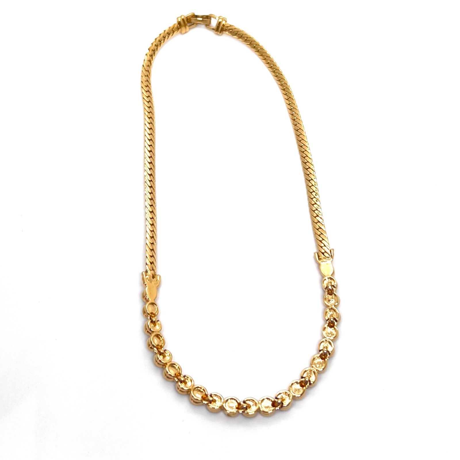 美品☆ TRIFARI トリファリ ネックレス ゴールドカラー ブラック