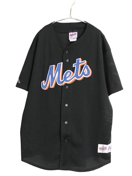 USA製 メッツ ベースボール シャツ メンズ XXL 程/ MLB オフィシャル マジェスティック 大リーグ ユニフォーム ブラック 野球 大きいサイズ 8,140円