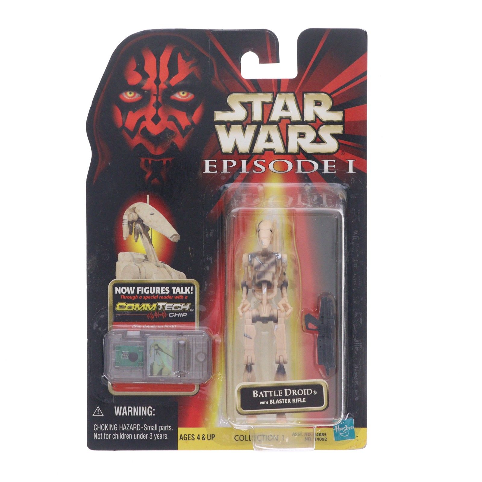 Figura básica Comtech Battleroid (parte superior del cuerpo negra) STAR WARS Episodio 1/Amenaza fantasma Figura móvil completa Hasbro