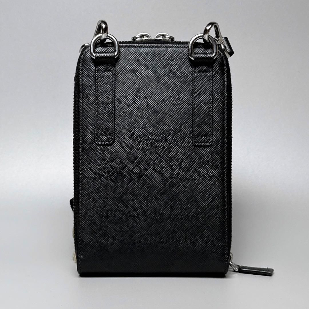 PRADA / サフィアーノ トライアングルロゴ スマホショルダーバッグ