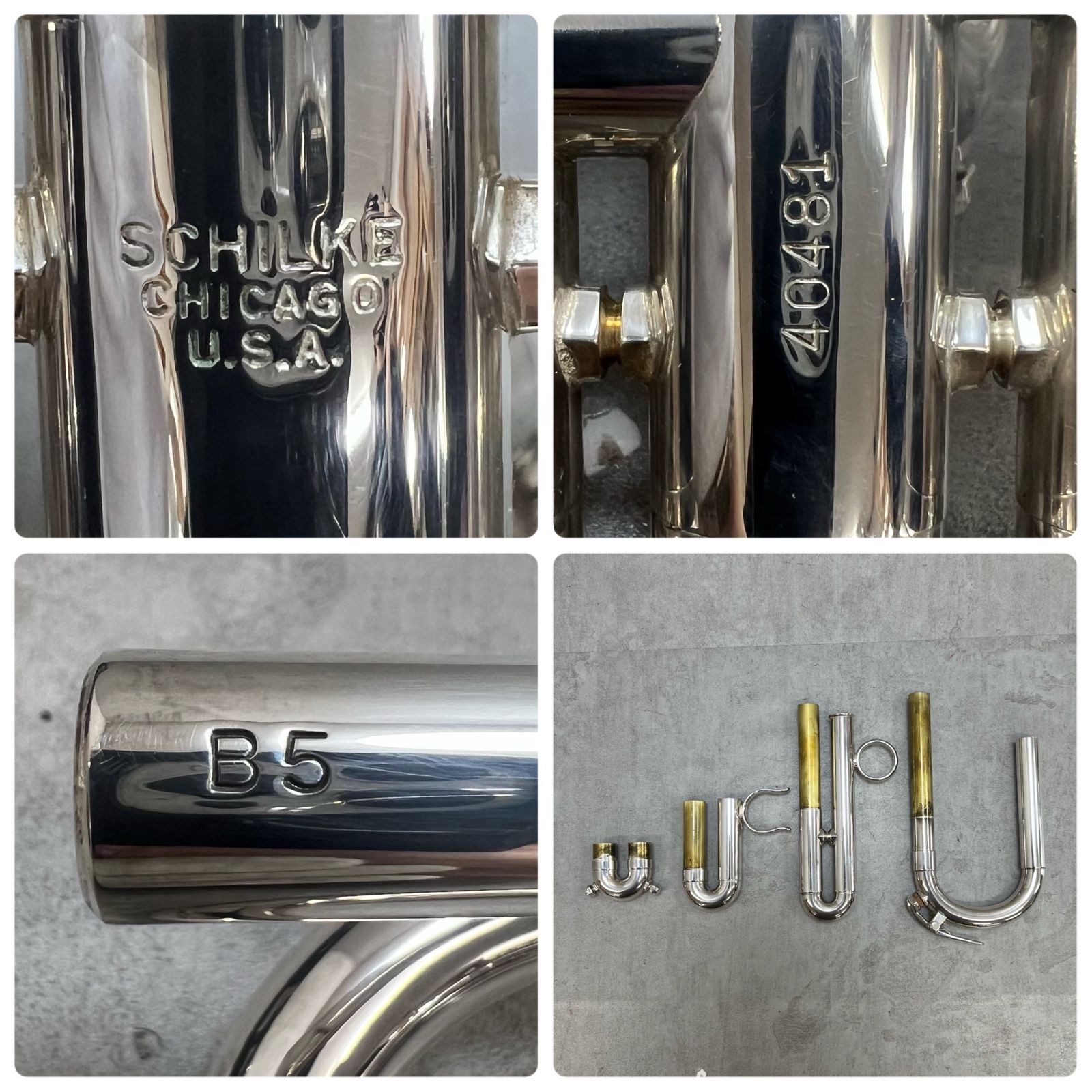美品 シルキー B5 B♭トランペット マウスピース 純正ハードケース