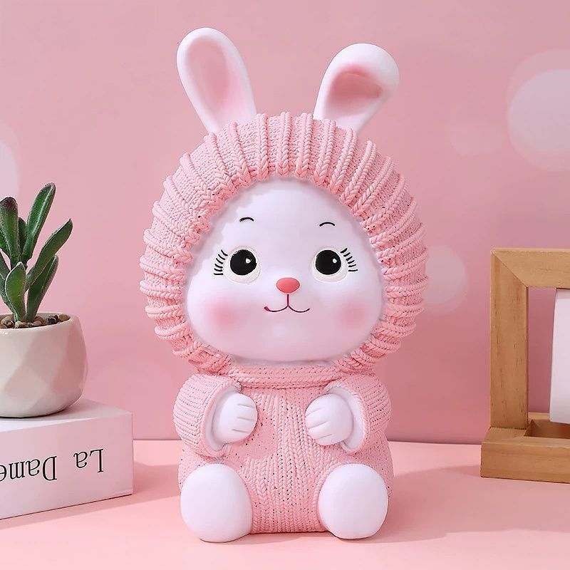 貯金箱 うさぎ おしゃれ 大容量 コインバンク 小銭入れ インテリア