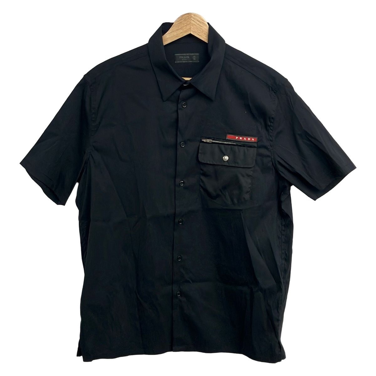 PRADA SPORT(プラダスポーツ) 半袖シャツ サイズ41 メンズ美品 - 黒