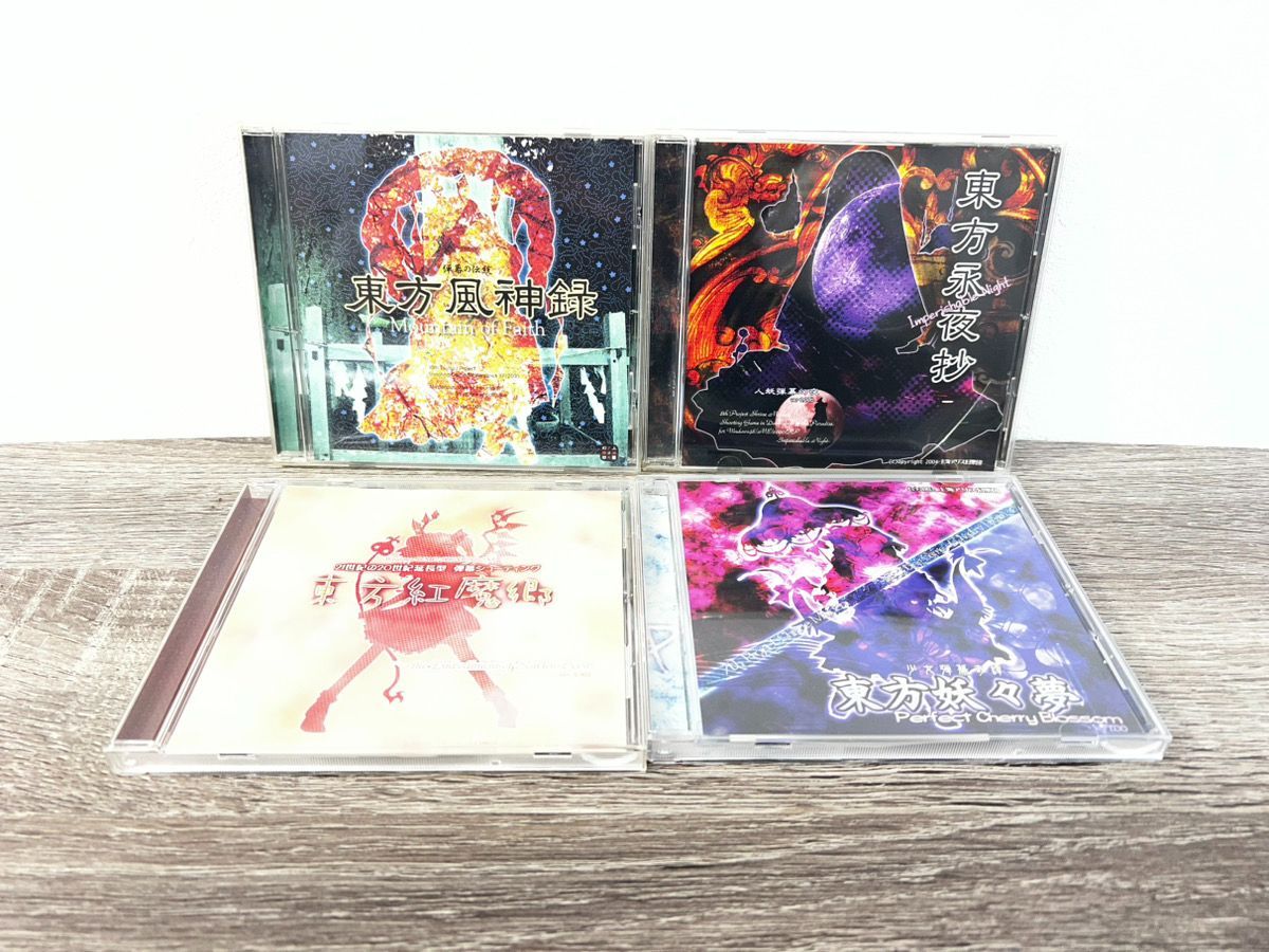 Touhou Project PC Game 4 Movie Set with Obi: Red MaKyo Yo Yume Eiyosho Shinroku Shanghai Alice Phantom Orchestra