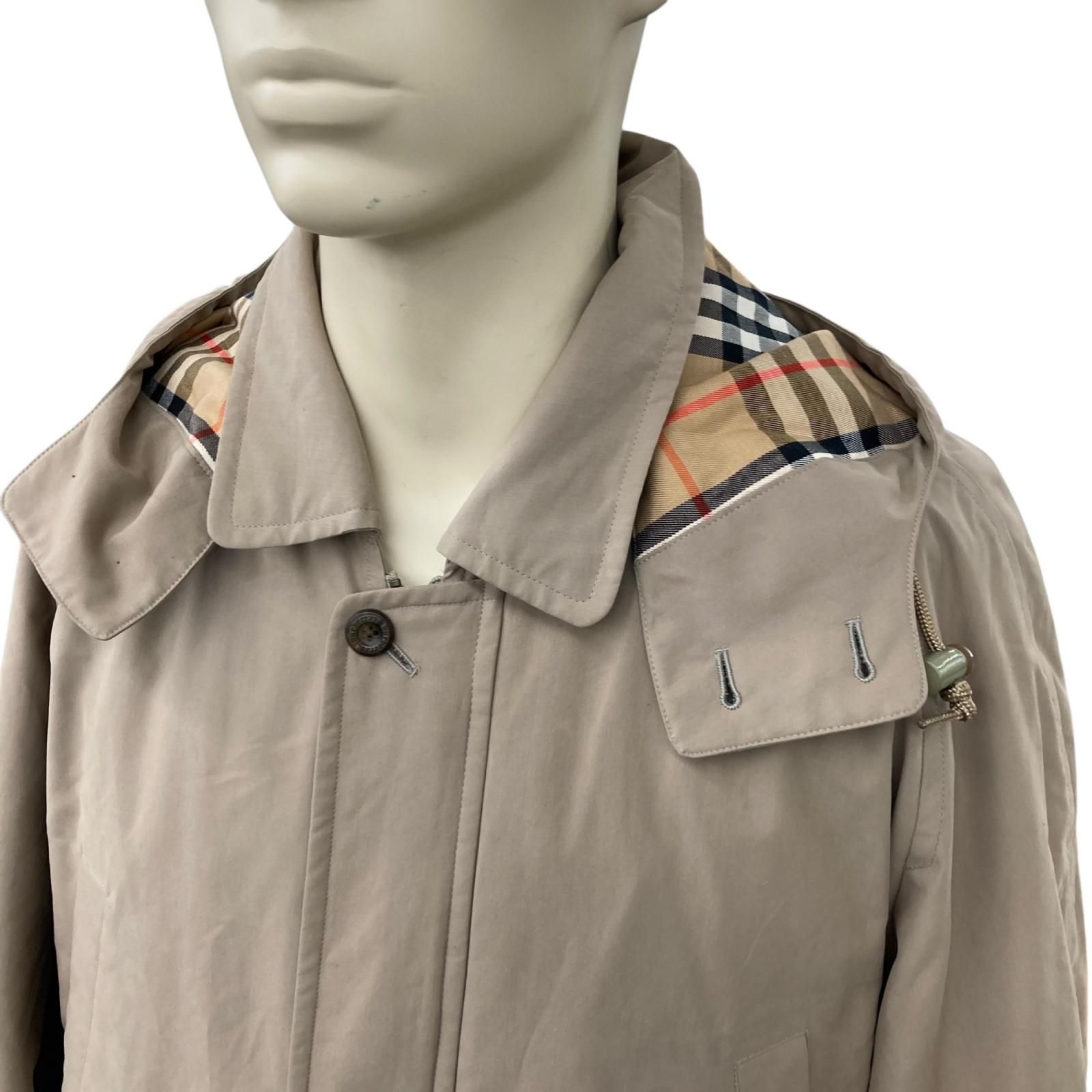 180053 BURBERRY バーバリー コート M ベージュ ノバチェック柄 ダウン