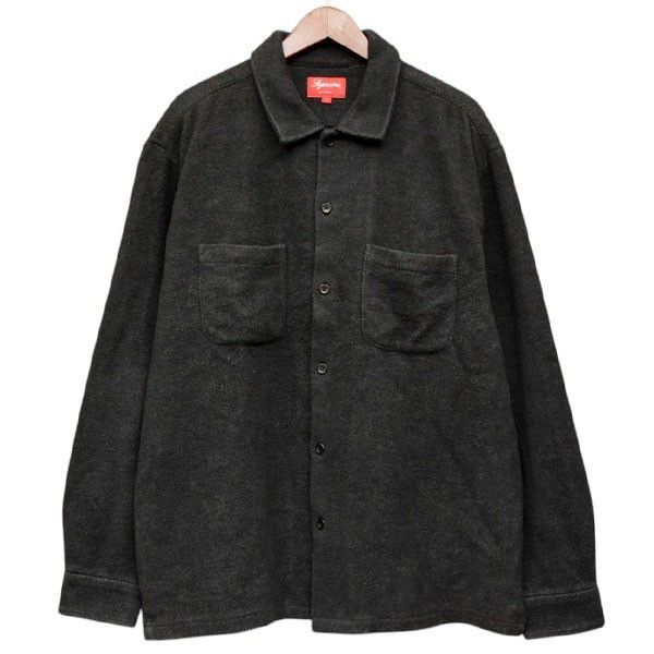Supreme　シュプリーム　2022AW　Brushed Flannel Twill Shirt　ブラッシュド フランネルツイルシャツ　クラシックロゴ刺繍　シャツジャケット　8054000249084