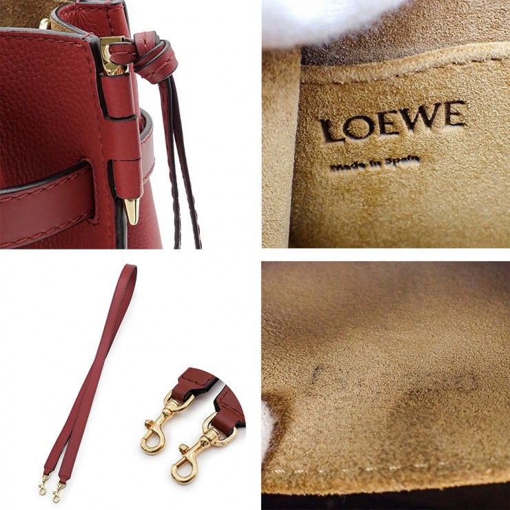 美品 LOEWE ロエベ ゲート トップハンドル ミニ ハンドバッグ 2way