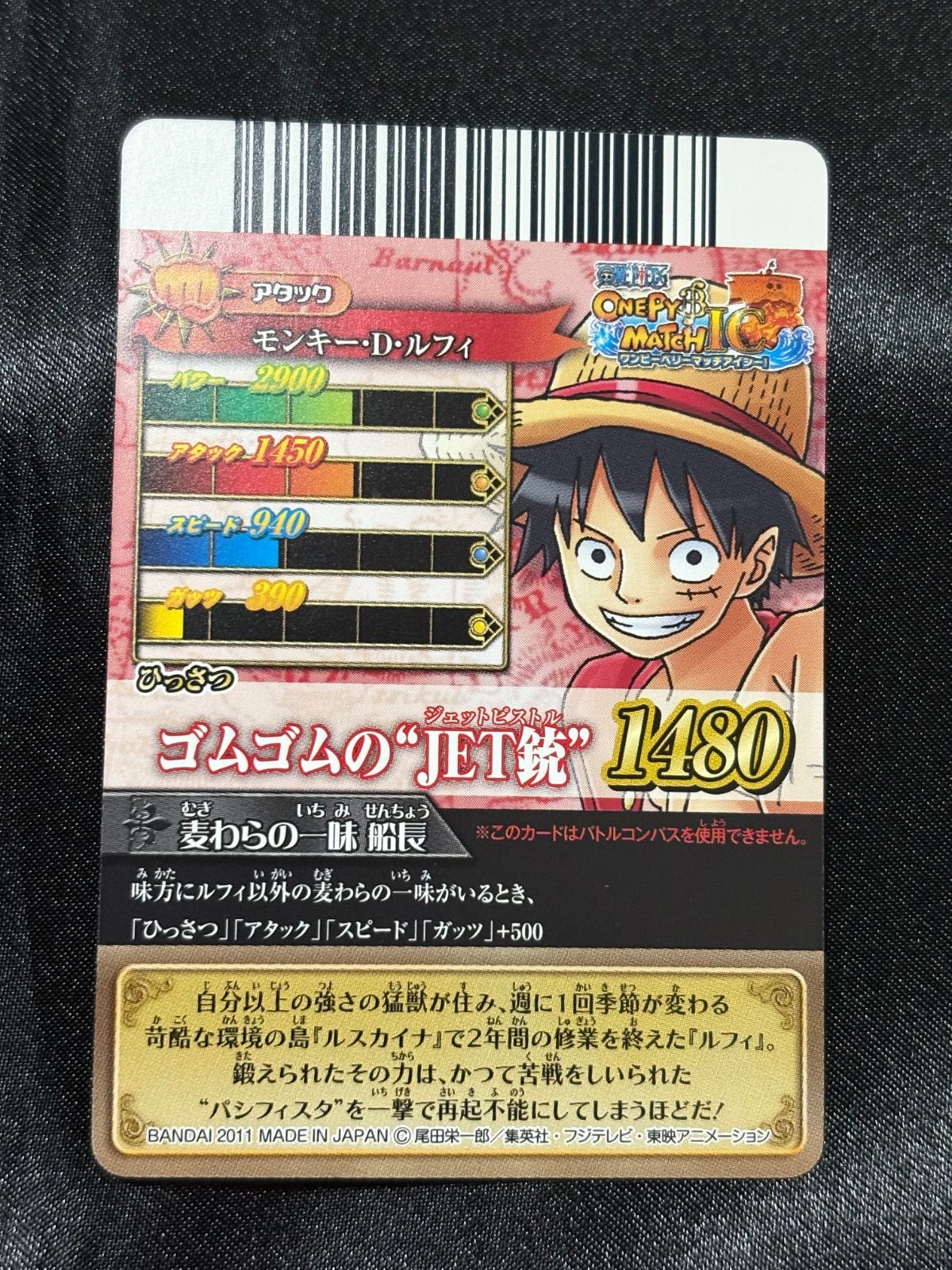 ワンピーベリーマッチアイシーモンキー・D・ルフィ ゴムゴムの