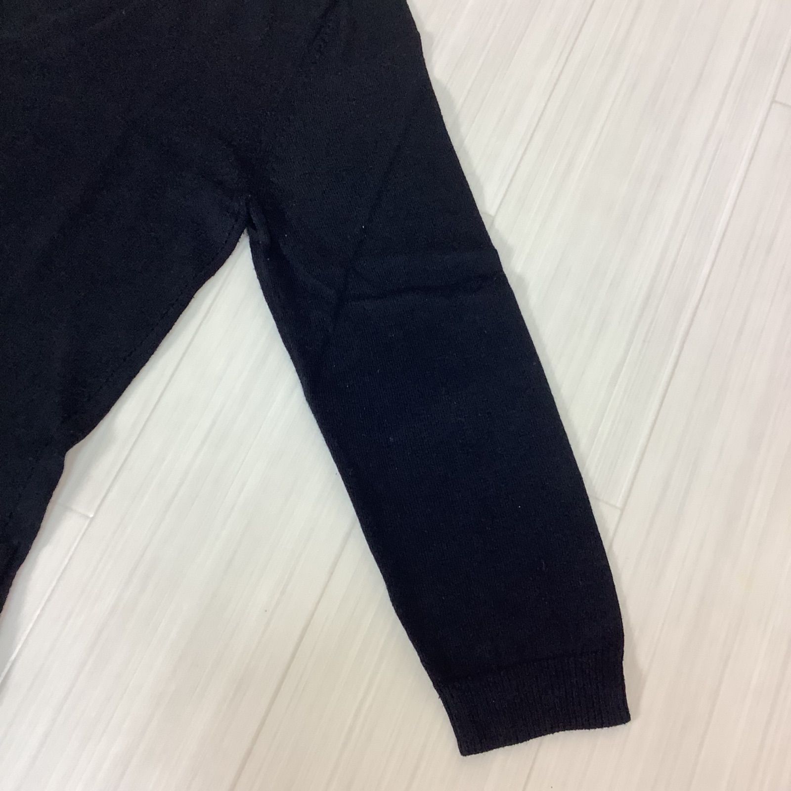 美品】Calvin Klein カルバンクライン シルク混 七分袖 Vネックニット