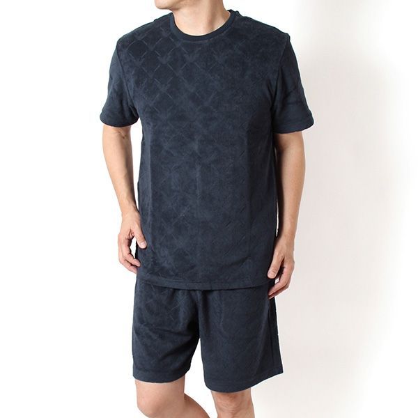 26SSモデル エンポリオアルマーニ EMPORIO ARMANI メンズ セットアップ 上下セット【FB058 NAVY】 EM000692+EM000695 AF20449 FB058/【2026SS】m-tops