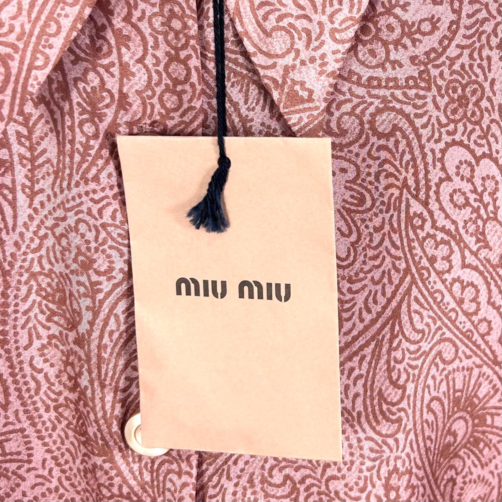 新品未使用 美品 MIUMIU ミュウミュウ ペイズリー シルク ロング