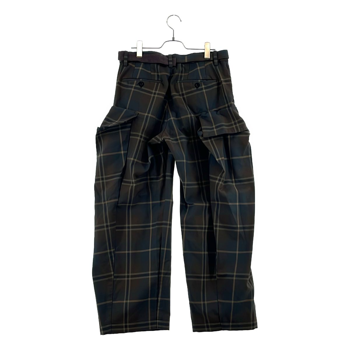 sacai カーゴパンツ 縮絨 チェック sacai / サカイ | 2025AW | Plaid Pants / チェック ベルテッド カーゴ