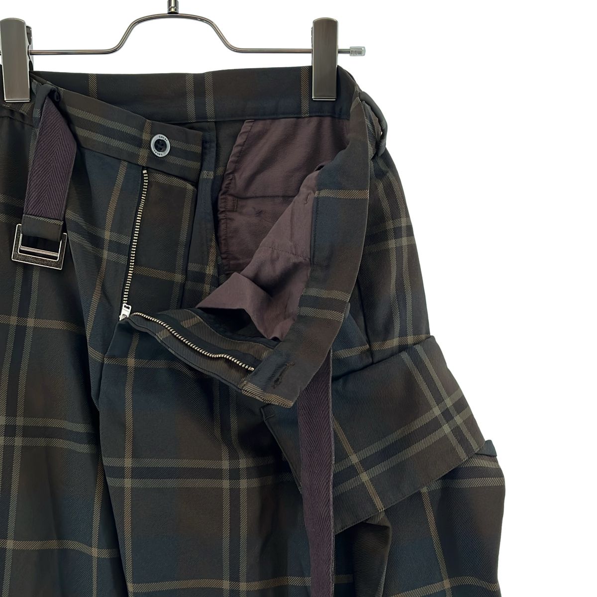 sacai / サカイ | 2025AW | Plaid Pants / チェック ベルテッド カーゴ