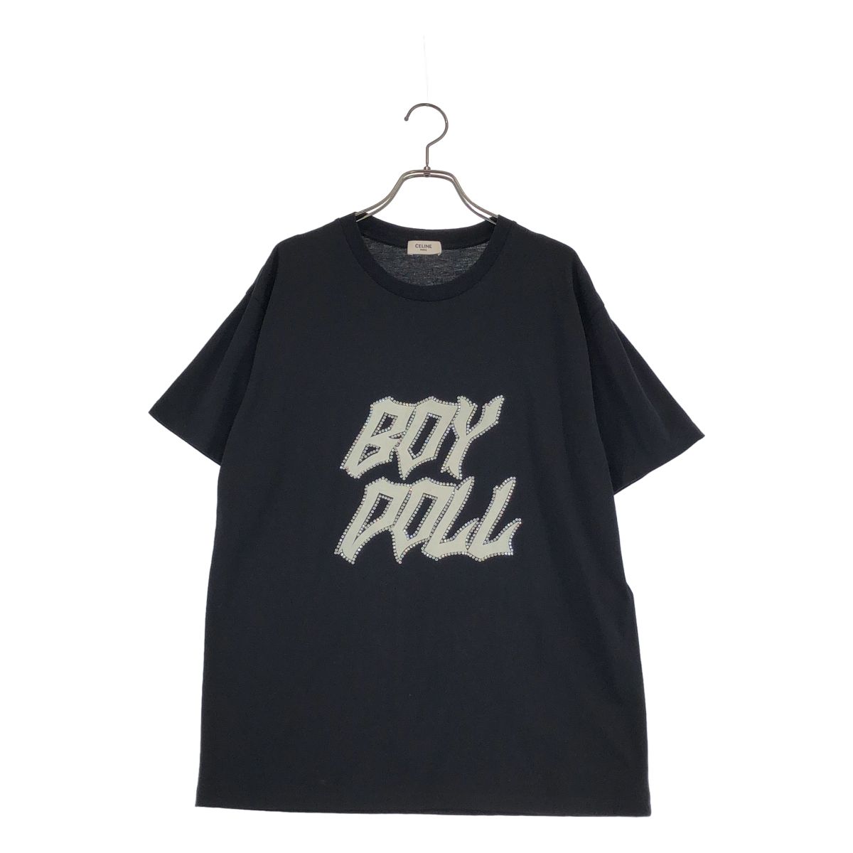 【美品】 CELINE / セリーヌ | Studded Boy Doll T-Shirt ロゴカットソー | S | ブラック | メンズ
