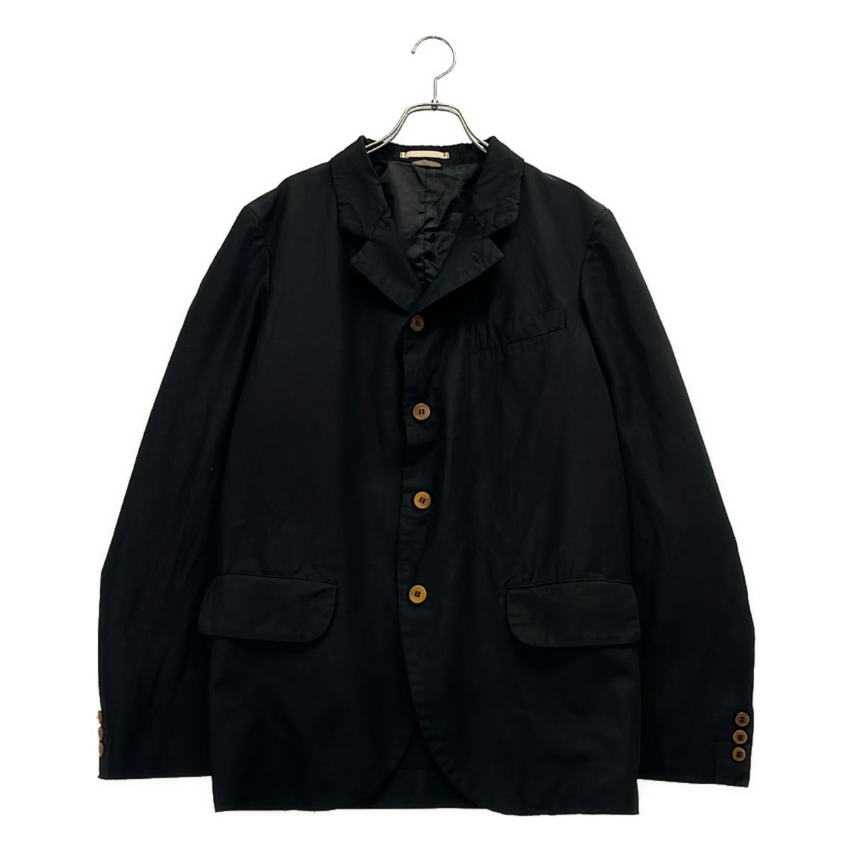 COMME des GARCONS HOMME PLUS / コムデギャルソンオムプリュス | ポリエステル 製品加工 シングルブレスト ジャケット | S | ブラック | メンズ