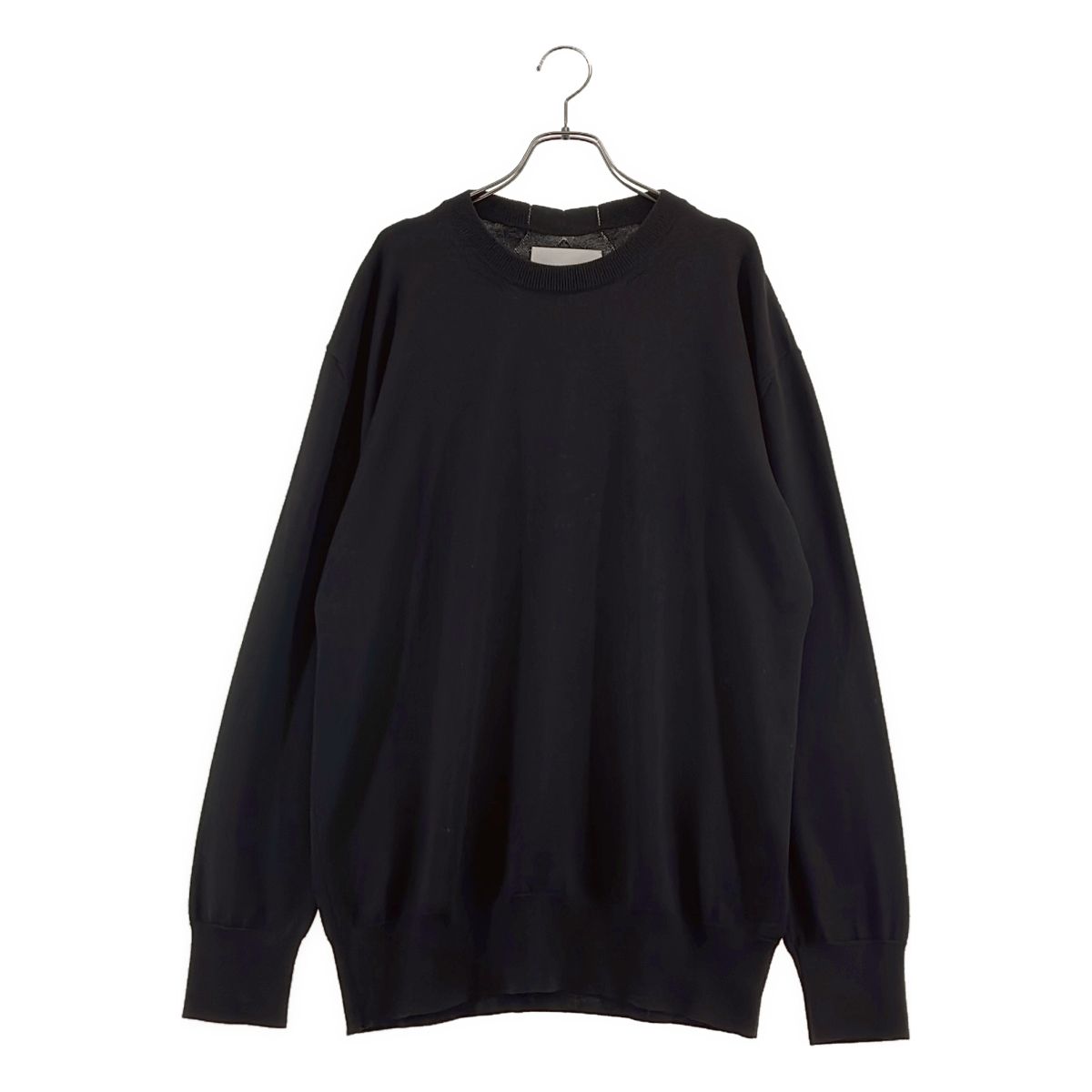 【美品】  JIL SANDER / ジルサンダー | 2023AW | SWEATER CN LS - OVER FIT クルーネックニット | 44 | ブラック | メンズ 美品】 JIL SANDER / ジルサンダー | 2023AW | SWEATER CN LS - OVER