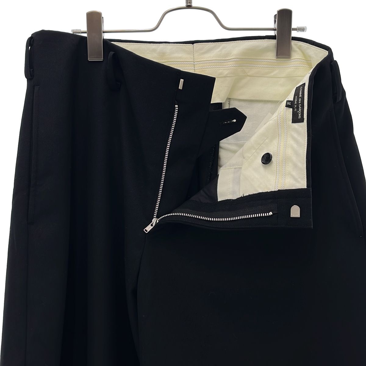 【美品】  COMME des GARCONS HOMME PLUS / コムデギャルソンオムプリュス | 2024AW | LOOSE LEG TAILORED PANT / ワイドパンツ | M | ブラック | メンズ 美品】 COMME des GARCONS HOMME PLUS / コムデギャルソンオムプリュス