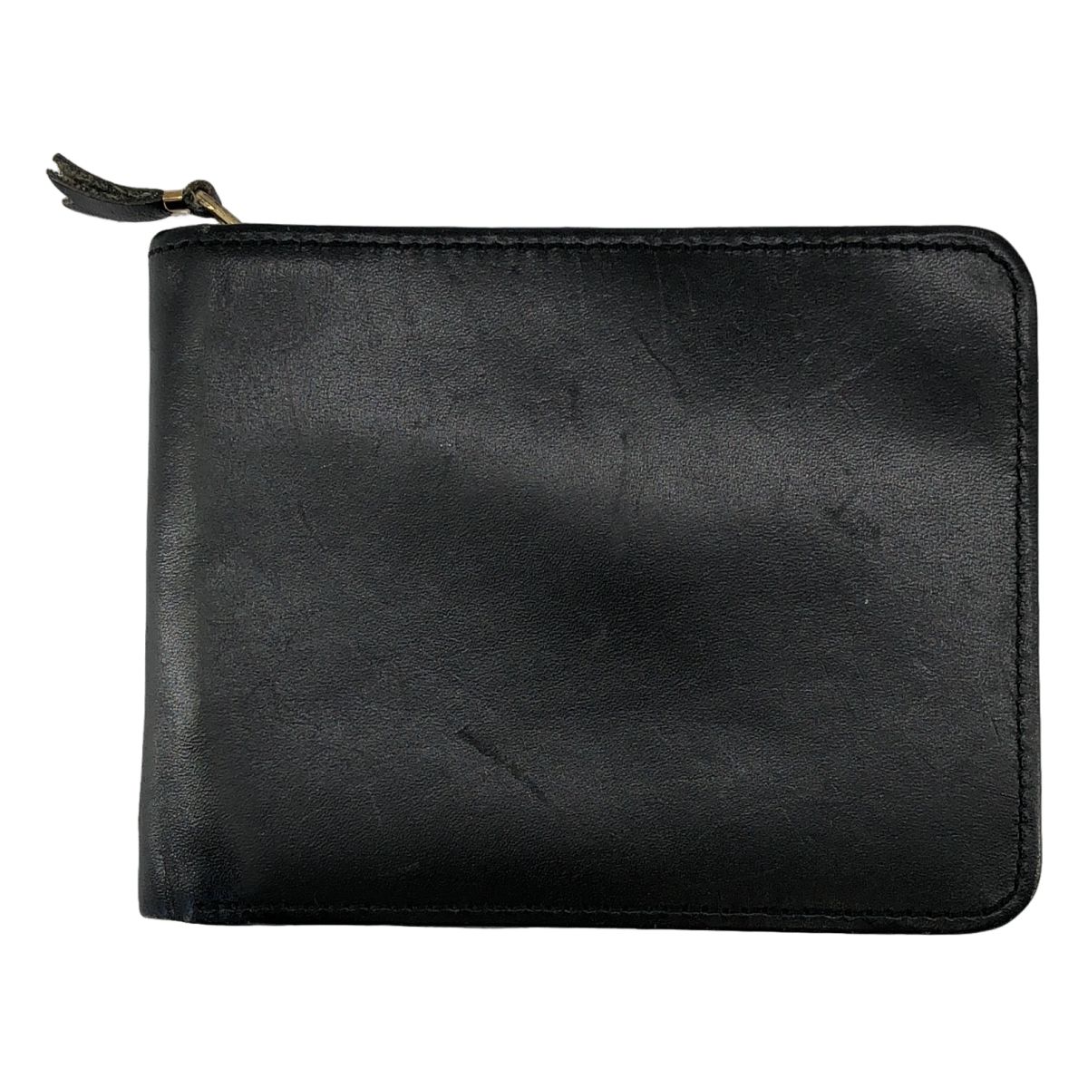 COMME des GARCONS / コムデギャルソン | レザー ラウンドジップ ウォレット | ブラック | レディース