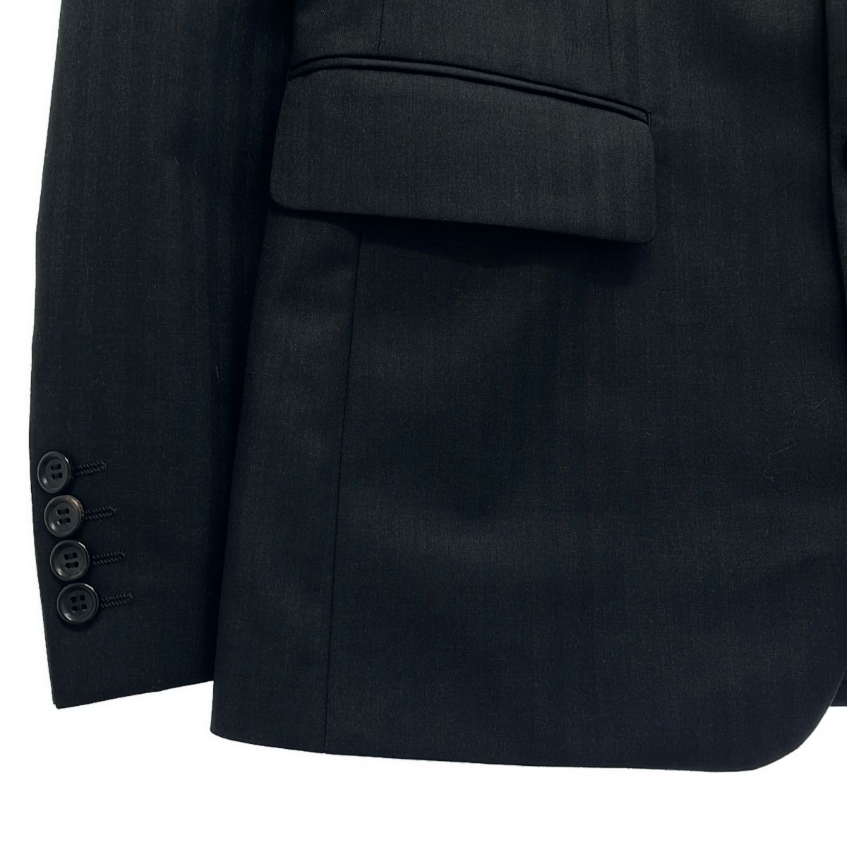 【美品】  COMME des GARCONS HOMME DEUX / コムデギャルソンオムドゥ | 2025AW | ストライプ シングルブレスト テーラードジャケット / ロゴ総裏地 | S | チャコールブラック | メンズ 美品】 COMME des GARCONS HOMME DEUX / コムデギャルソンオムドゥ