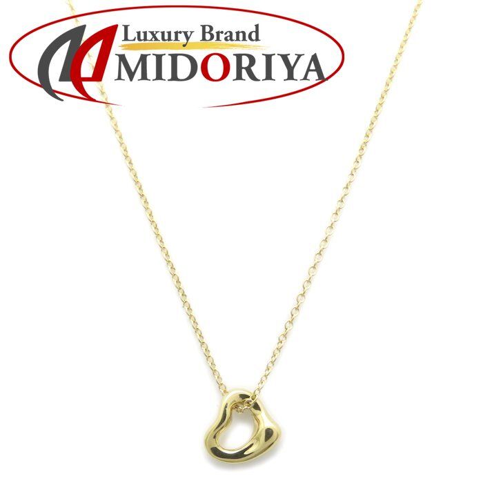 TIFFANY&Co. ティファニー オープンハート ネックレス エルサペレッティ 60957401 K18YG イエローゴールド レディース/295722【中古】【BJ】