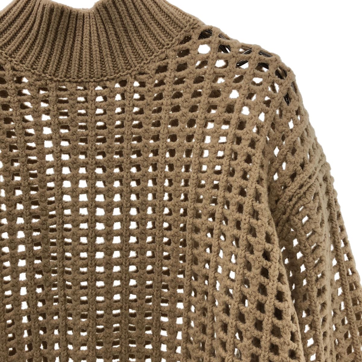 AURALEE / オーラリー | 2022AW | WOOL FELT YARN MESH KNIT MOCK NECK