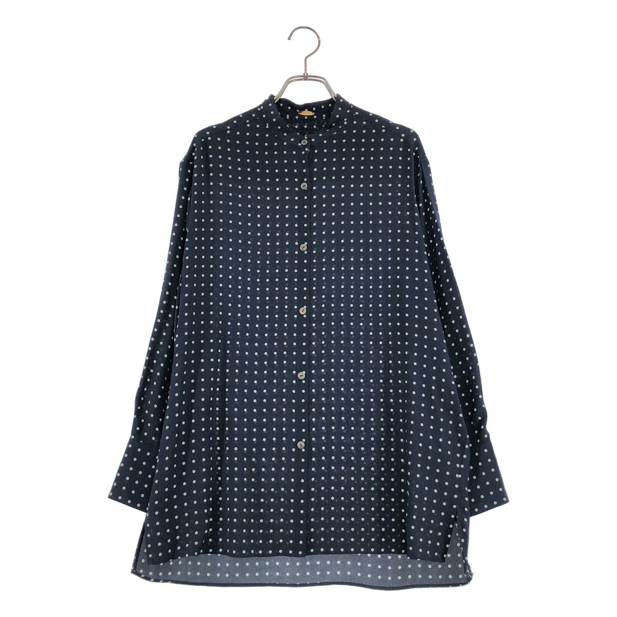 20AW☆ミューズドゥドゥーズイエムクラス☆ネイビードットプリントシャツ シルク MUSE de Deuxieme Classe / ミューズドゥーズィーエムクラス | 2020SS