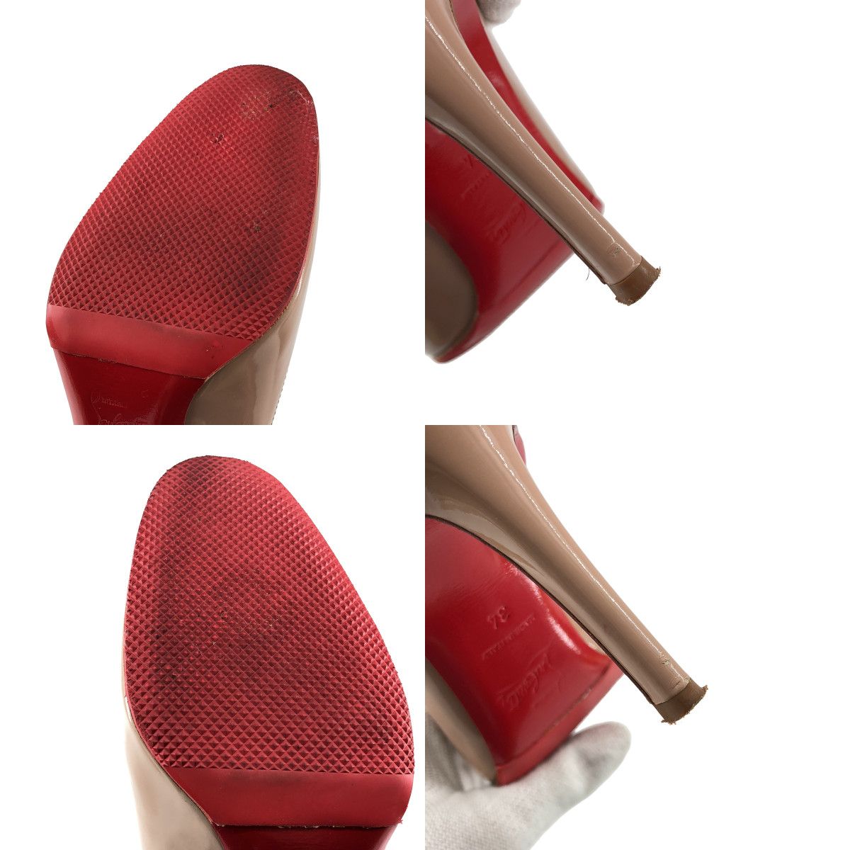 ルブタン　定番　ポインテッドトゥ　ハイヒール　パンプス　パテントレザー　34美品 Christian Louboutin / クリスチャンルブタン | パテントレザー