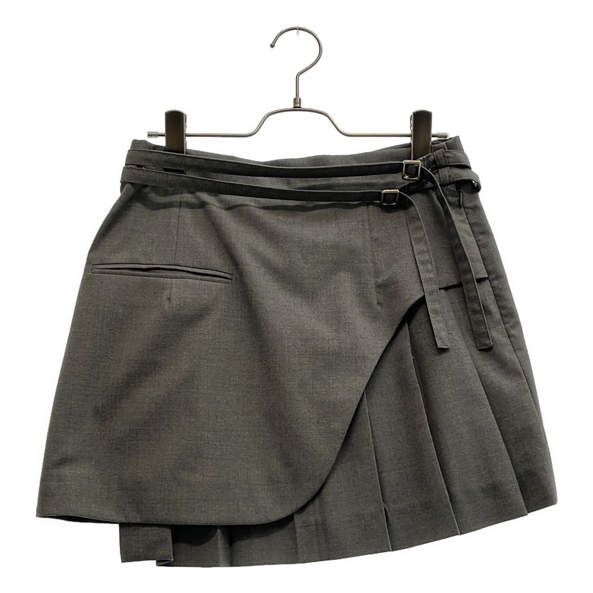 タナカダイスケ　two belted pleats mini skirt tanakadaisuke / タナカダイスケ | TWO BELTED PLEATS MINI SKIRT