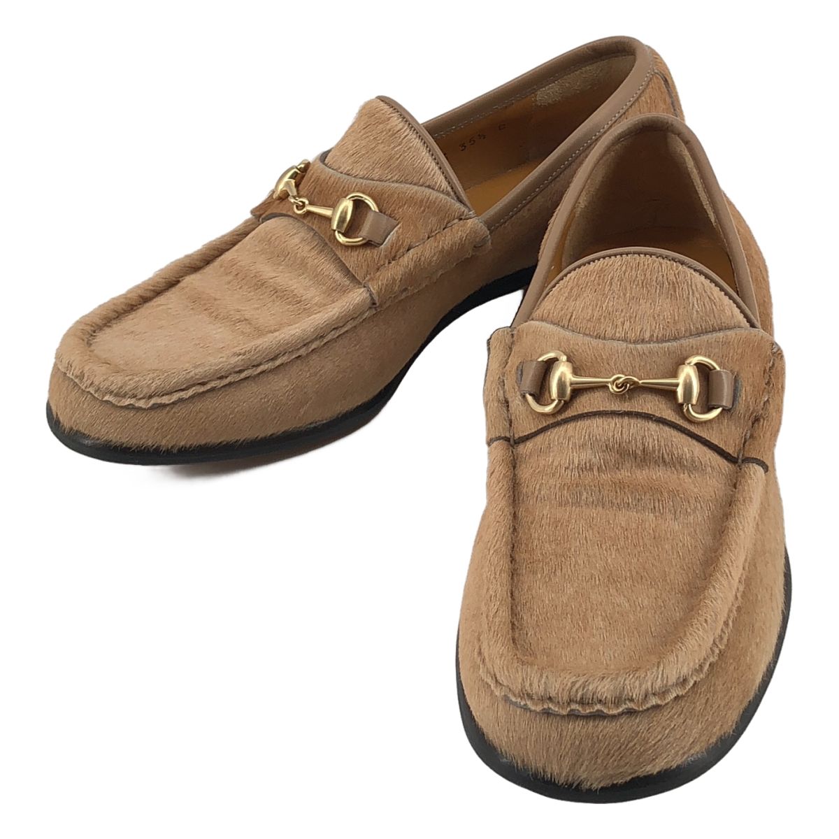 グッチ　GUCCI ホースビット　ローファー　35ハーフ　ベージュ 美品】 GUCCI / グッチ | ハラコ ホースビット ローファー | 35 1/2
