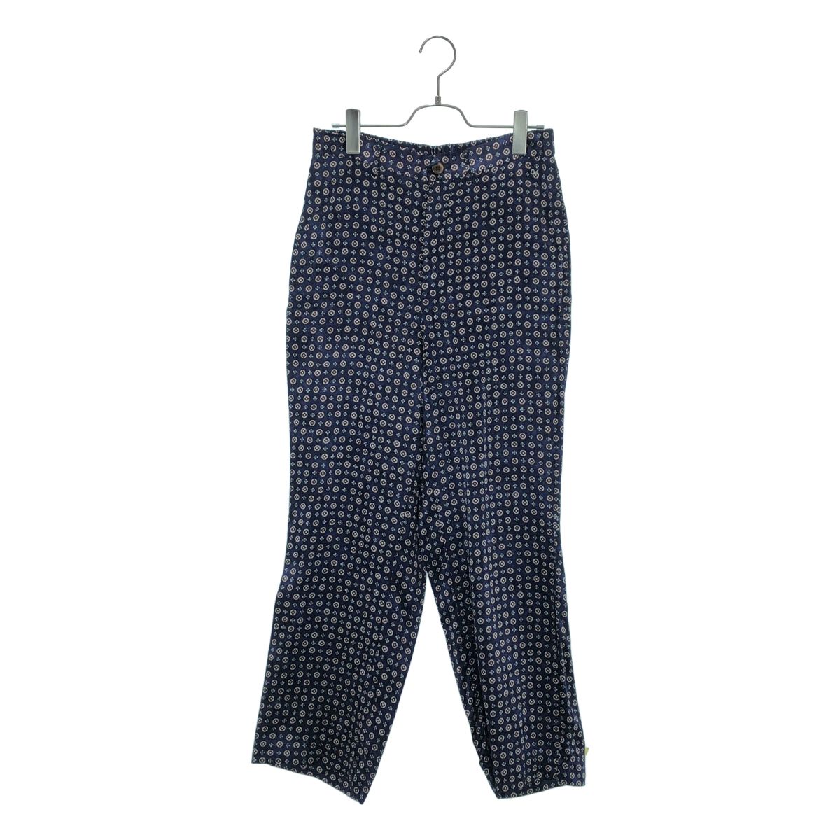 【美品】 45r / フォーティファイブアール | レーヨンサテンの小紋プリントイージーストローパンツ | 3 | ブルー系 | レディース