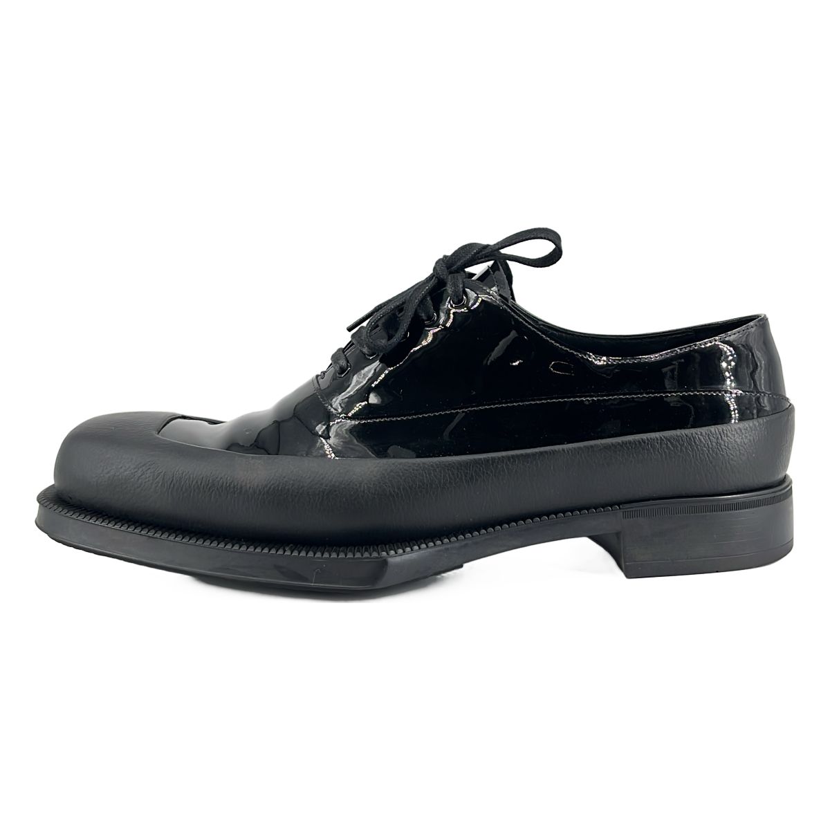 美品】 PRADA / プラダ | スクエアトゥ ラバーソール レザーダービー
