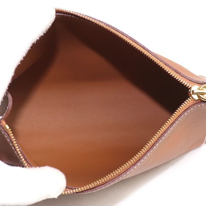 HERMES エルメス ジップアンゴーPM ポーチ ゴールド H084321CC37