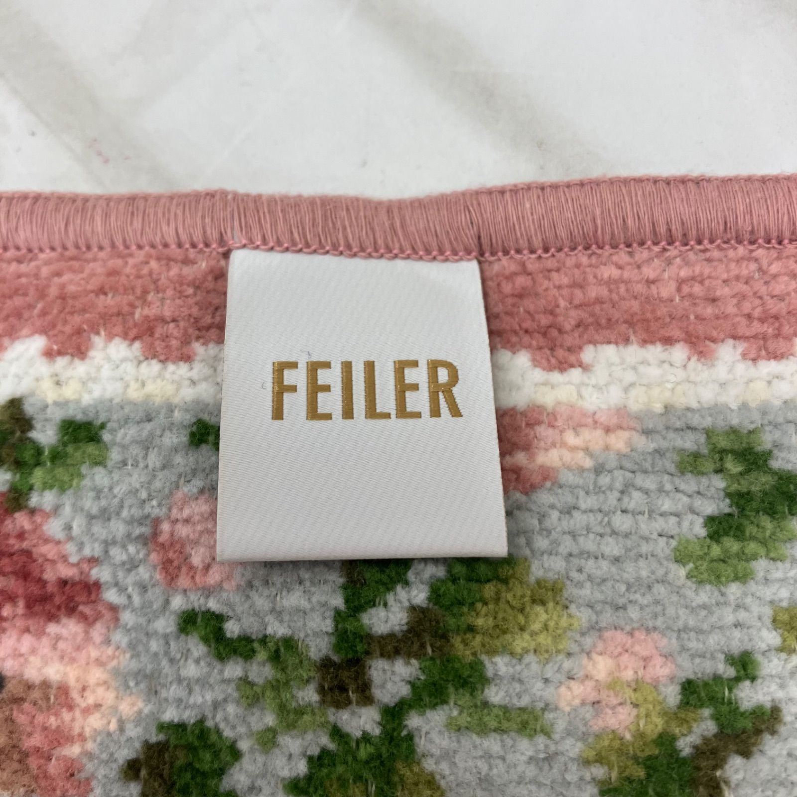 3693 FEILER フェイラー ハンカチ タオル シール付き ロージーツイード