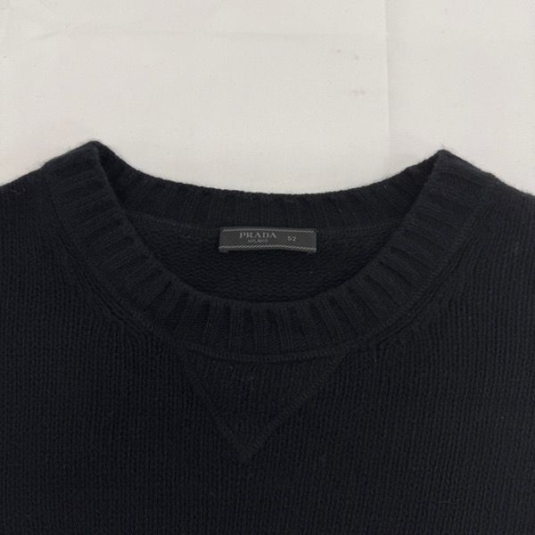 JPタグ】PRADA/プラダ 20AW ウール カシミヤ ロゴ デザイン ニット