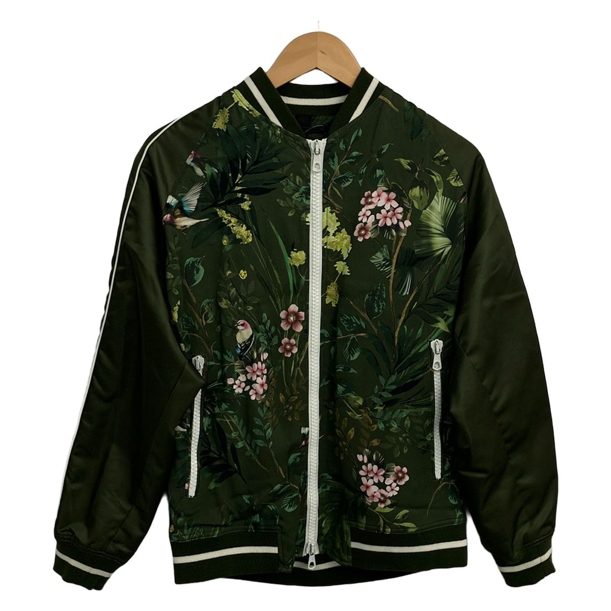 MESSAGERIE(メッサジェリエ) ブルゾン サイズ46 XL メンズ美品 - カーキ×ダークグリーン×マルチ 長袖/ボタニカル柄/春/秋