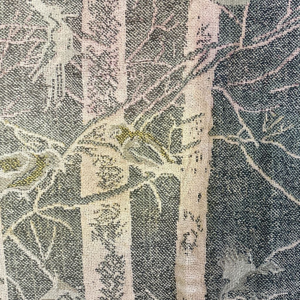 vintageラグ ブランケット マルチカバー タペストリー 小鳥 カラフル