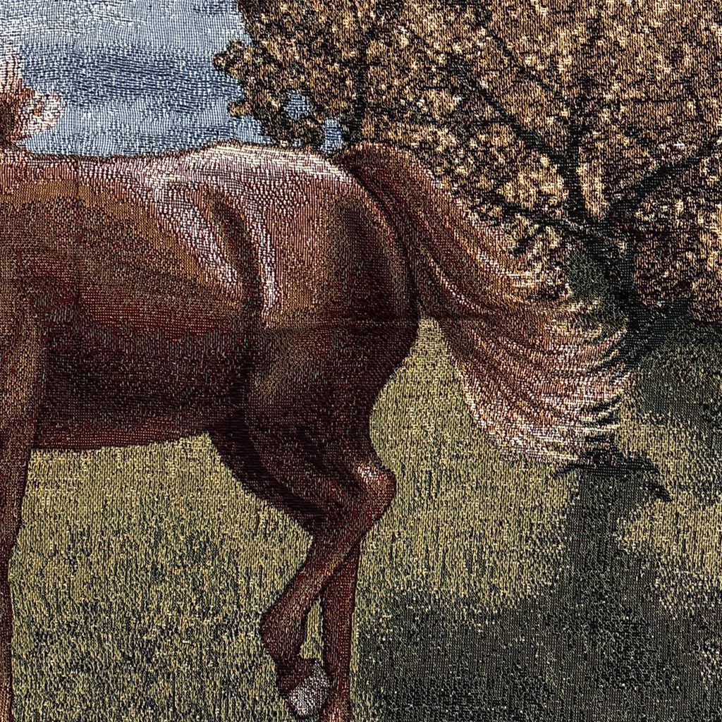 vintageラグ ブランケット マルチカバー タペストリー USA製 馬 ホース