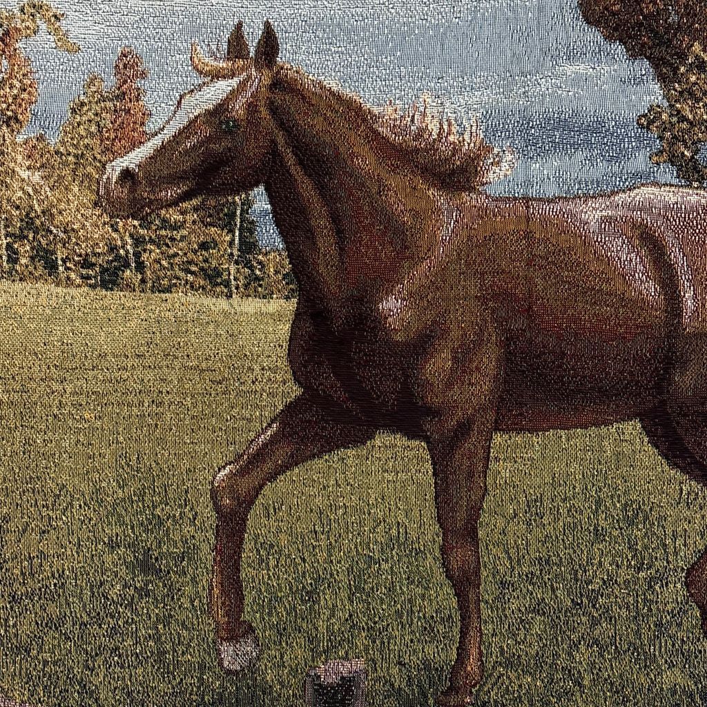 vintageラグ ブランケット マルチカバー タペストリー USA製 馬 ホース