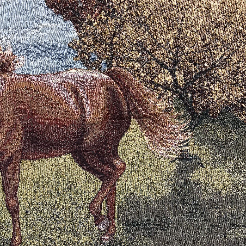 vintageラグ ブランケット マルチカバー タペストリー USA製 馬 ホース