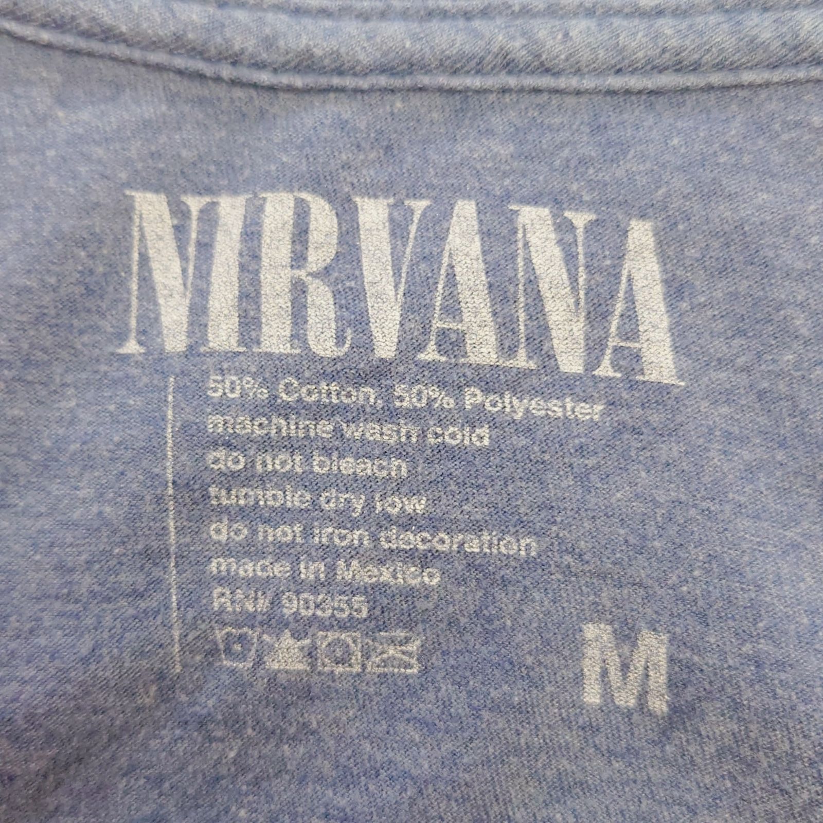 NIRVANA ニルヴァーナ Tシャツ M ネイビー スマイルロゴ バンドTシャツ