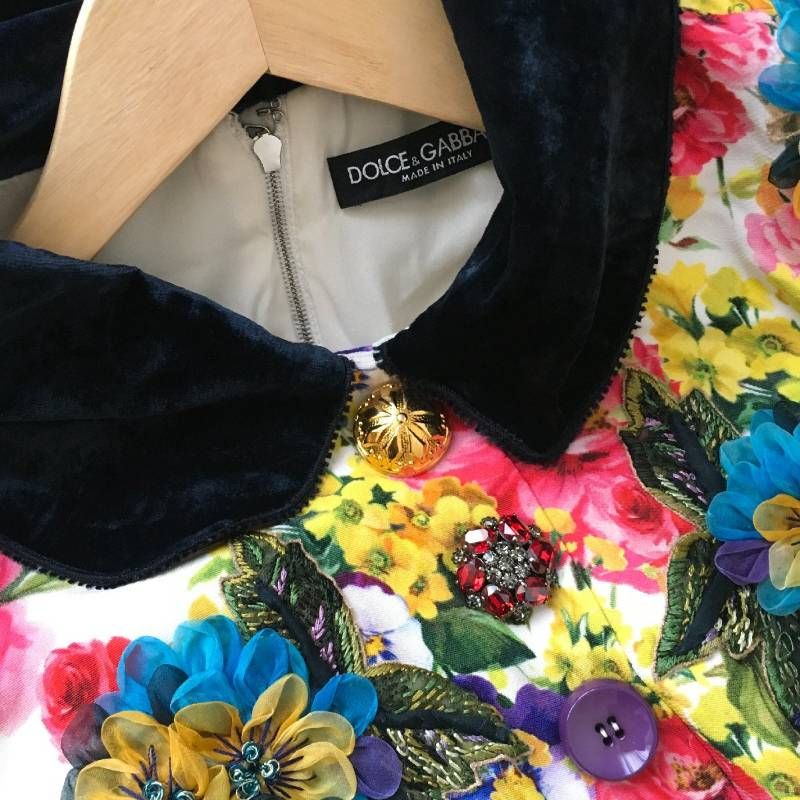 美品 DOLCE & GABBANA ドルチェ＆ガッバーナ フラワー ワンピース42