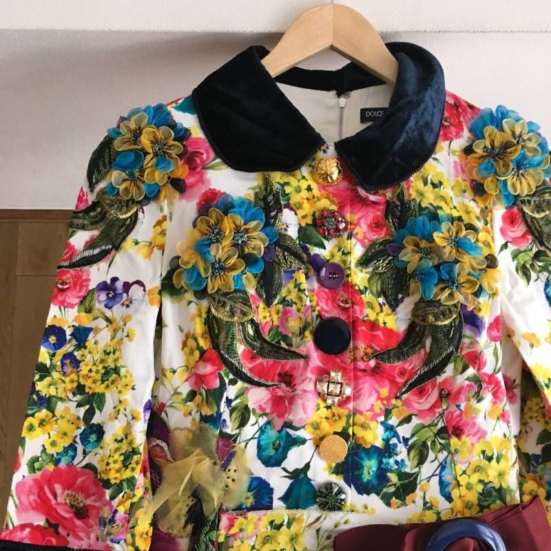 美品 DOLCE & GABBANA ドルチェ＆ガッバーナ フラワー ワンピース42
