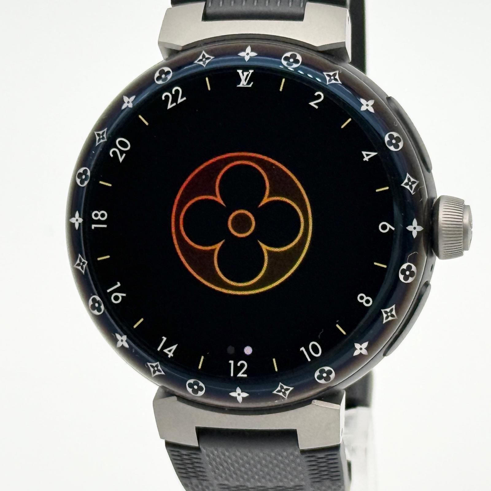 LOUIS VUITTON ルイ・ヴィトン タンブールホライゾン デジタル ラバー スマートウォッチ QAD01Z メンズ 腕時計 稼働品