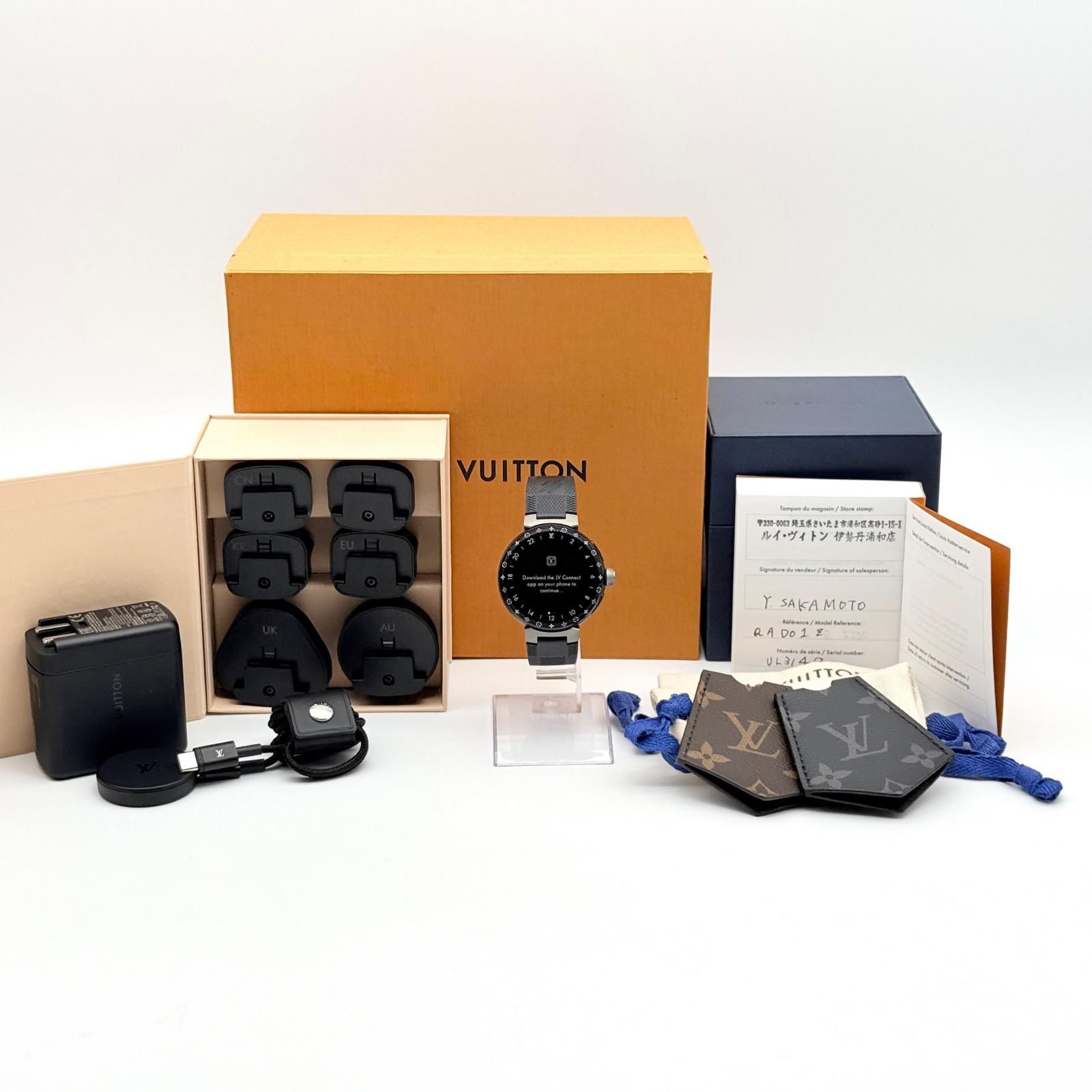LOUIS VUITTON ルイ・ヴィトン タンブールホライゾン デジタル ラバー スマートウォッチ QAD01Z メンズ 腕時計 稼働品