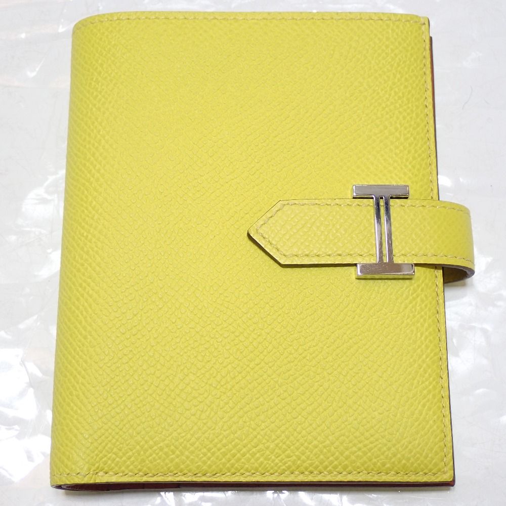 素敵なTh704581 エルメス ベアンコンパクト ヴォーエプソン イエロー 