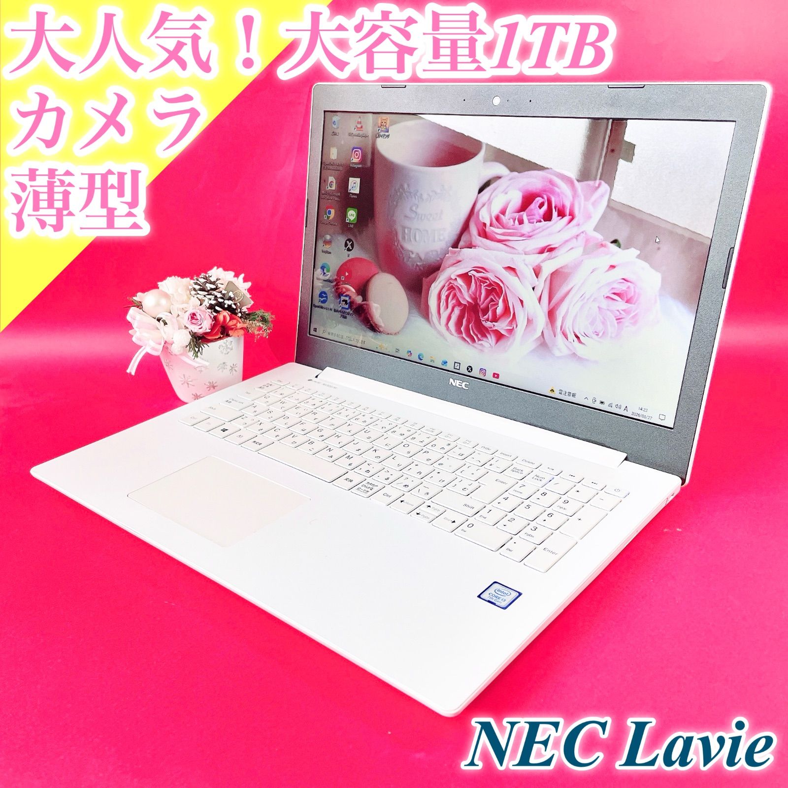 NEC 1TB薄型ノートPC✨Office/カメラ付中古PC - メルカリ