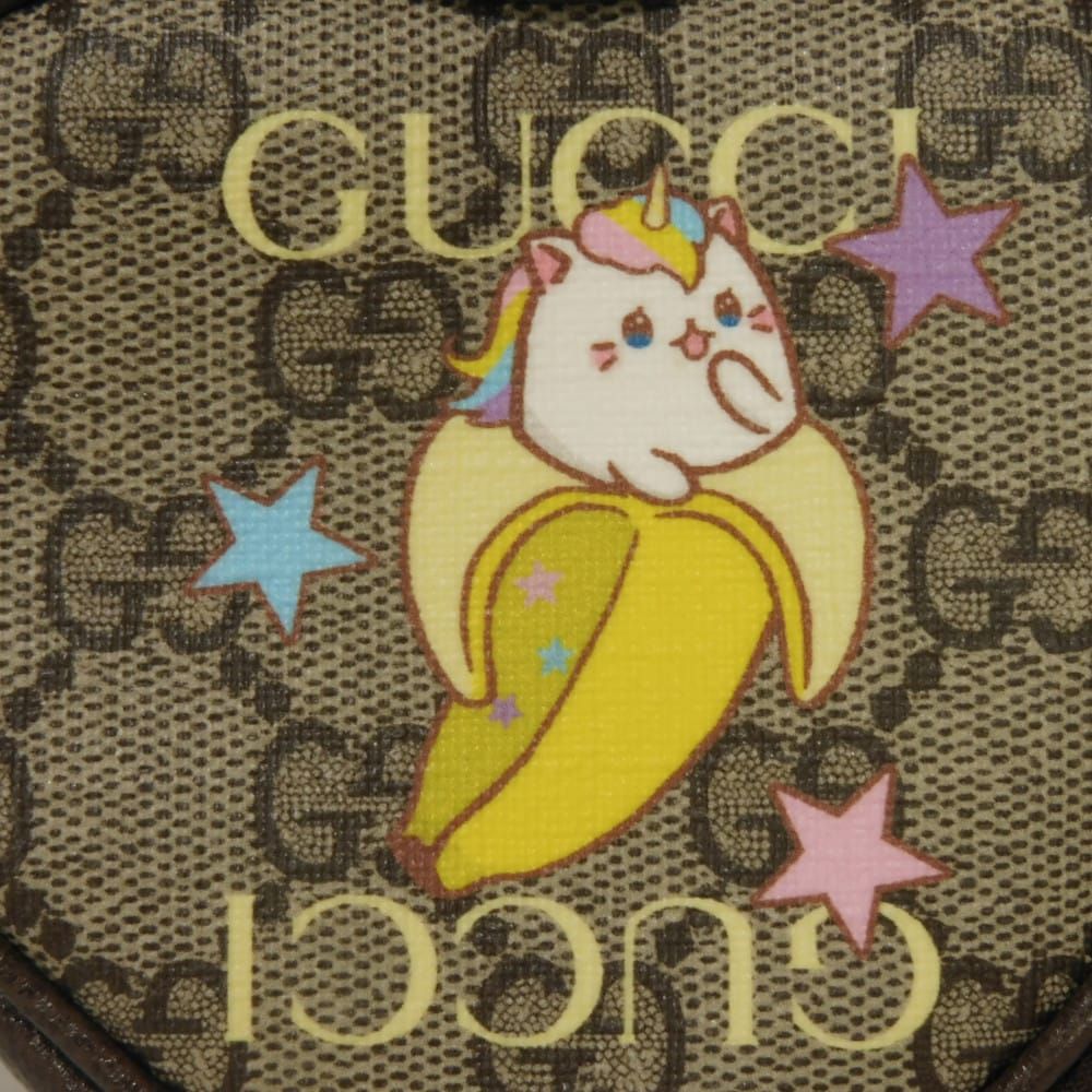 GUCCI グッチ ばなにゃ コインパース レインボー&ハートスター ロゴ